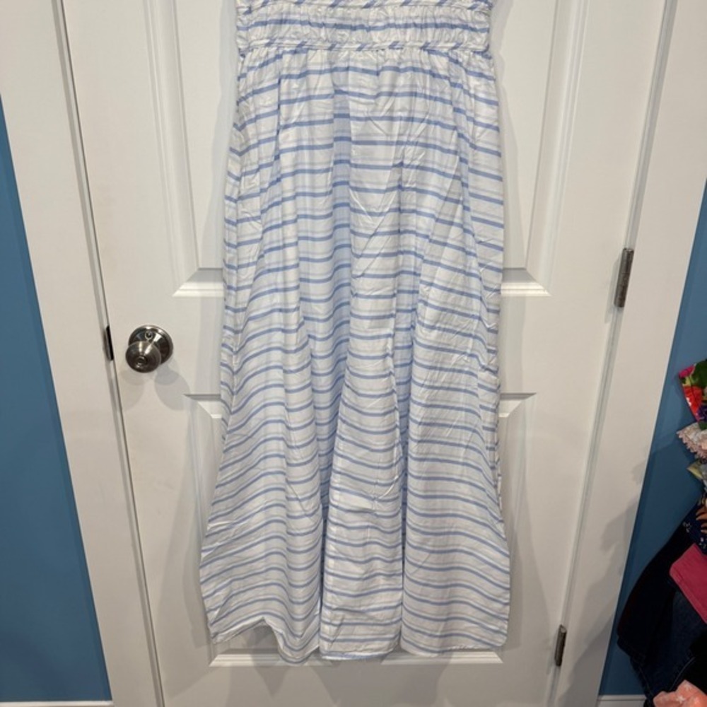 Altar'd State Blue and White Striped Smocked Maxi Dress Size Small - Picture 8 of 9